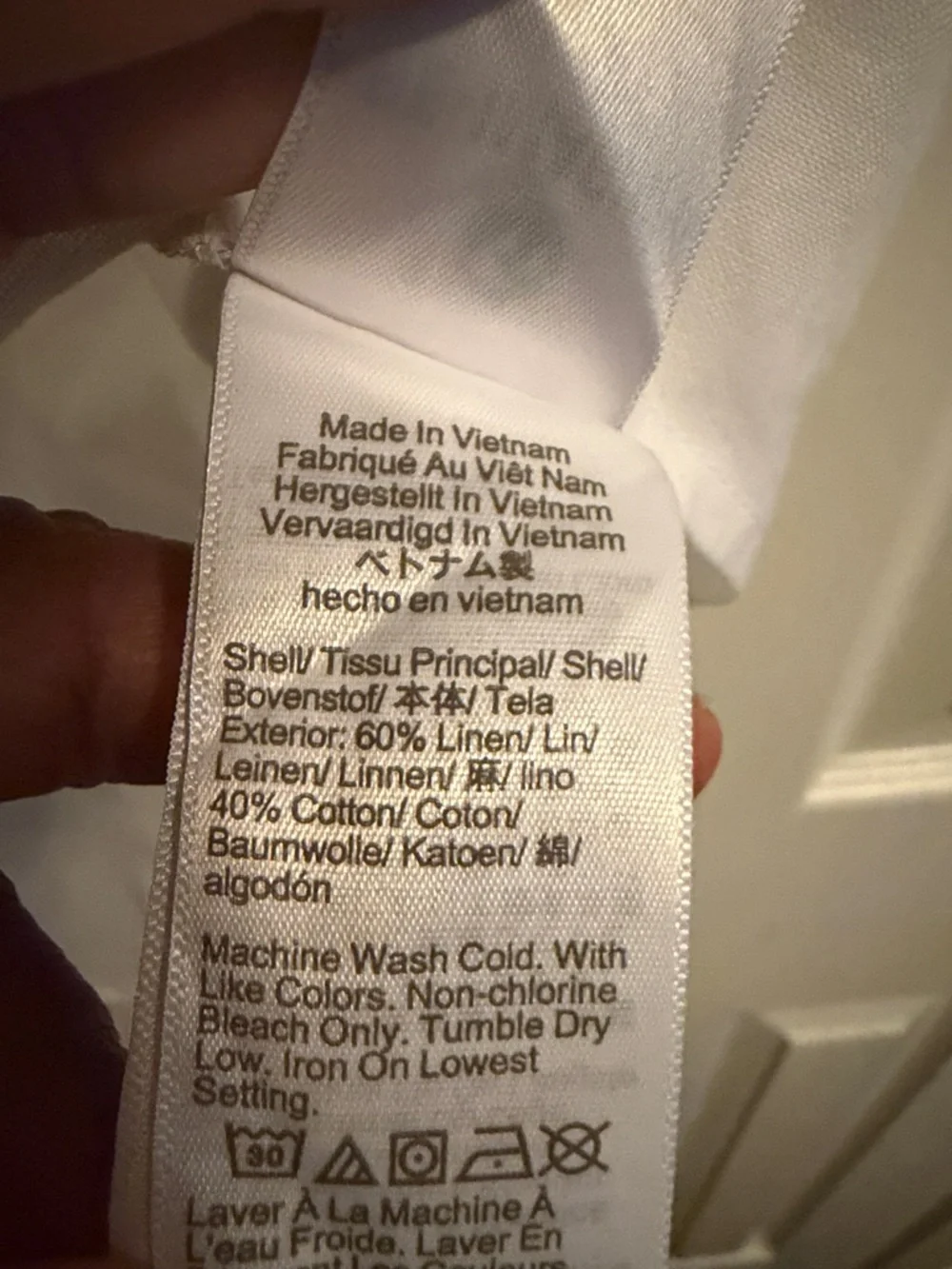 J. Crew White Linen Sleeveless Collared Split-V Top - Picture 5 of 5